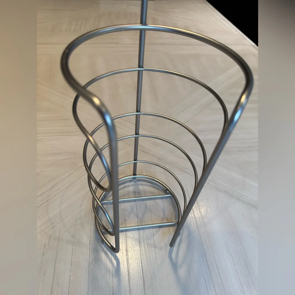 Mainstays Freestanding Satin Nickel Steel Toilet Paper Holder with Storage